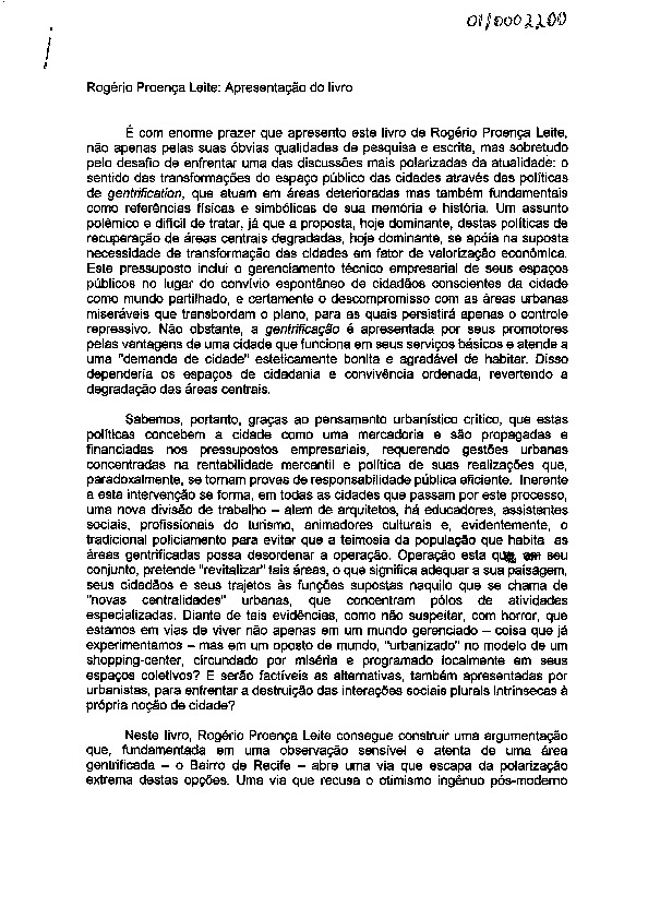 Apresentação de obra