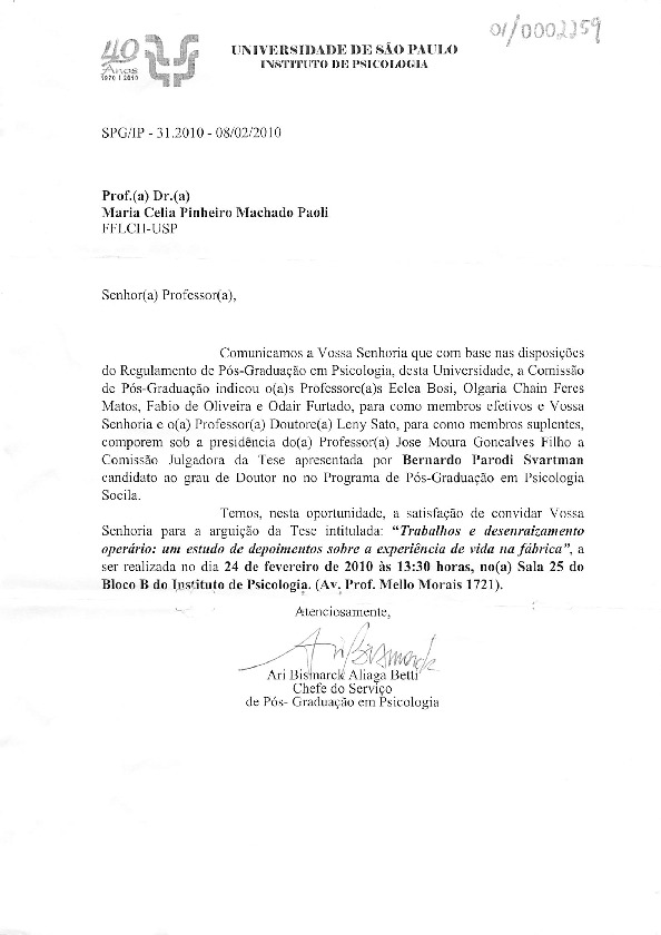 Carta de convocação