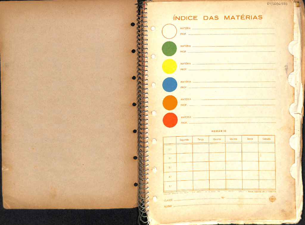 Caderno de apontamentos