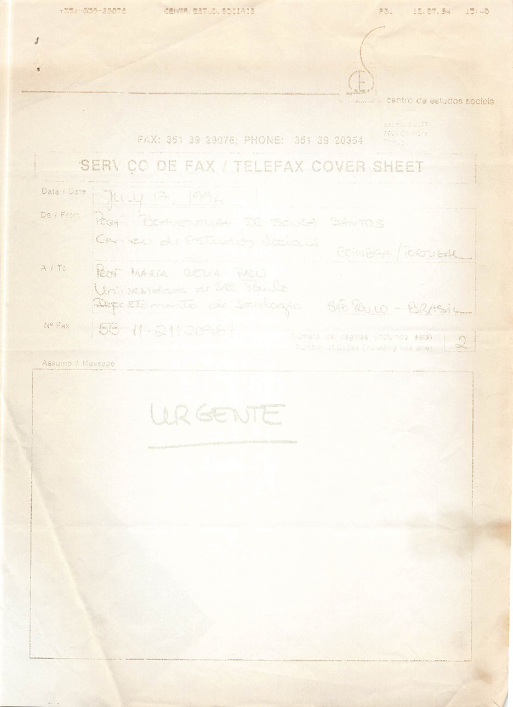 Carta de comunicação de decisão