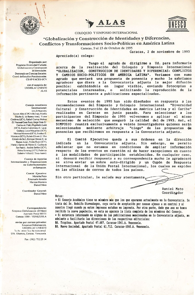 Carta de apresentação