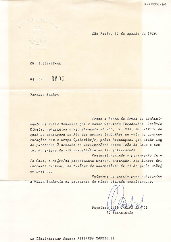 Carta de elogio