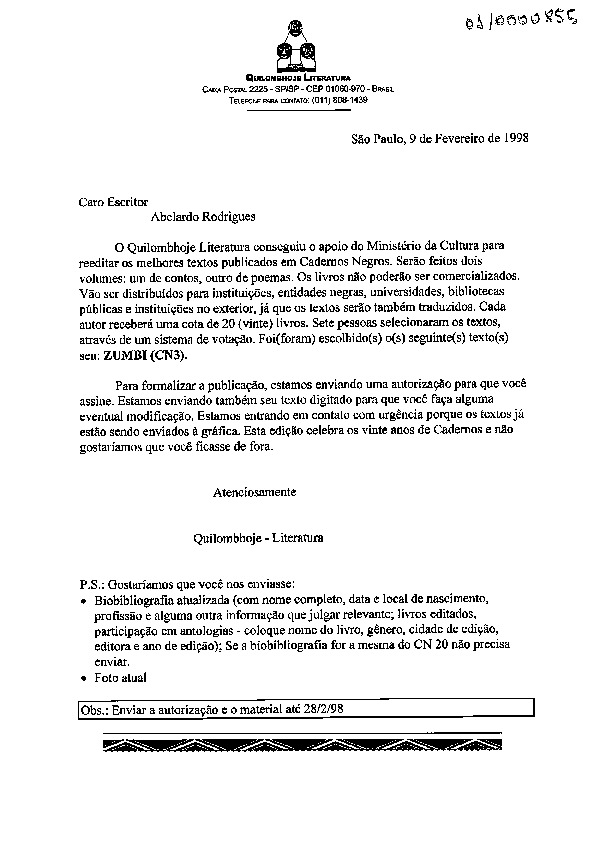 Carta de autorização