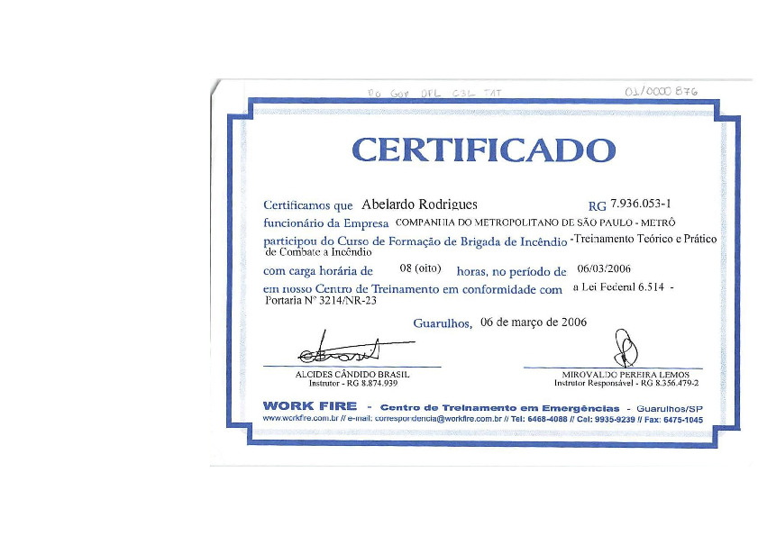 Certificado de conclusão de curso