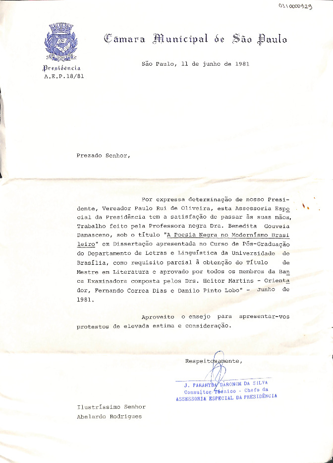 Carta de encaminhamento