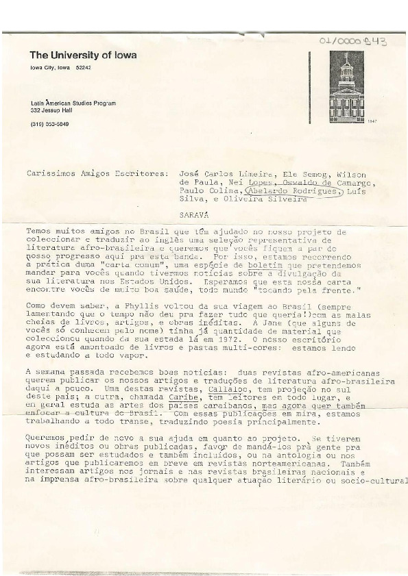 Carta de pedido de colaboração