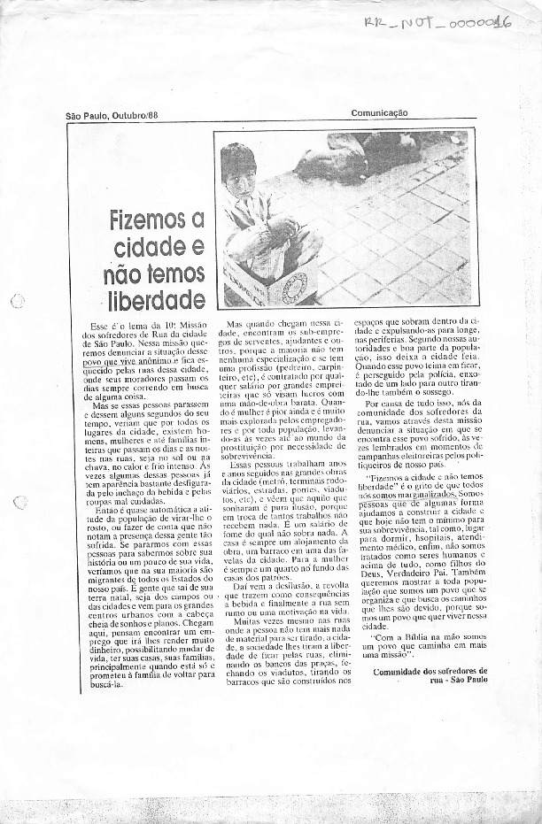 Caderno de notícias