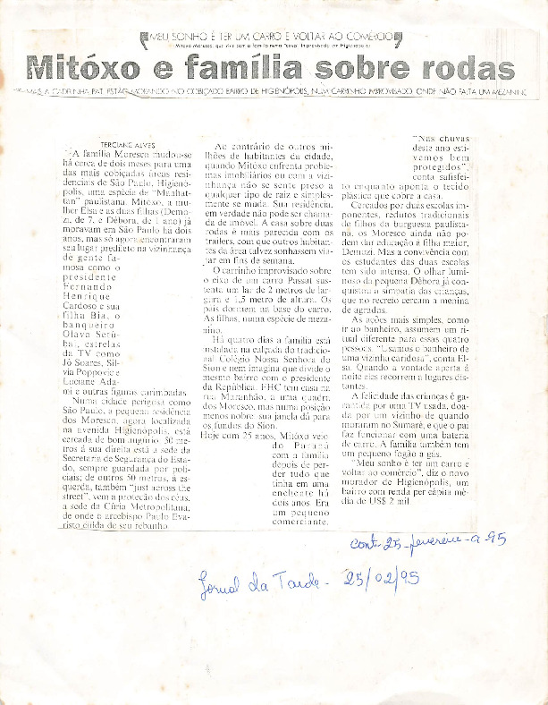 Caderno de notícias