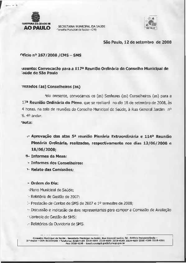 Ofício de encaminhamento