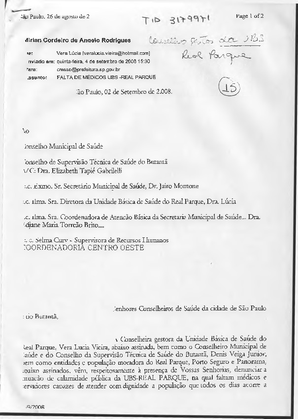 Carta de manifestação de desagrado