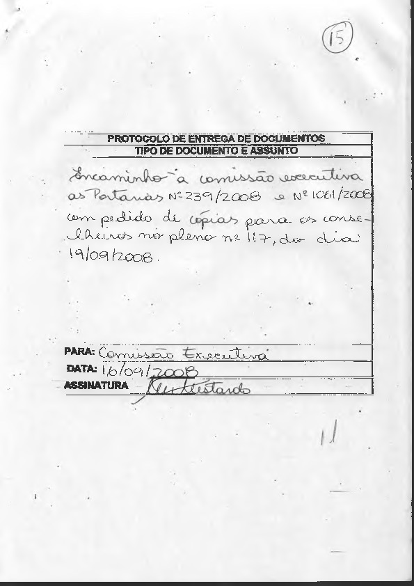 Lista de grupos de trabalho