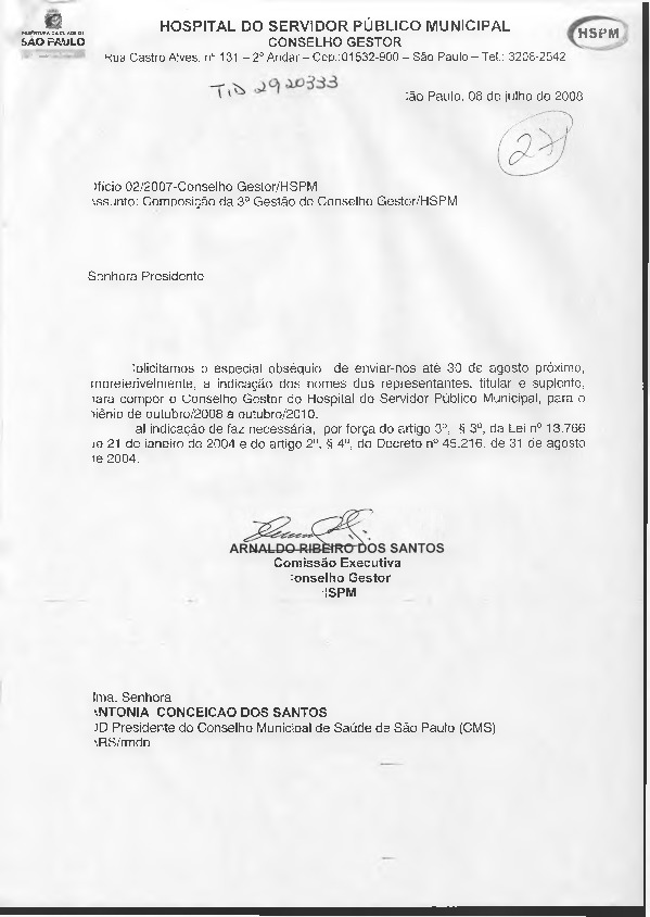 Ofício de pedido de providências