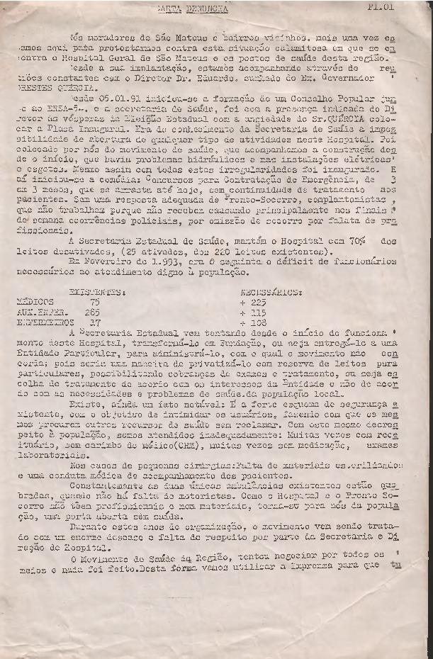 Carta de manifestação de desagrado