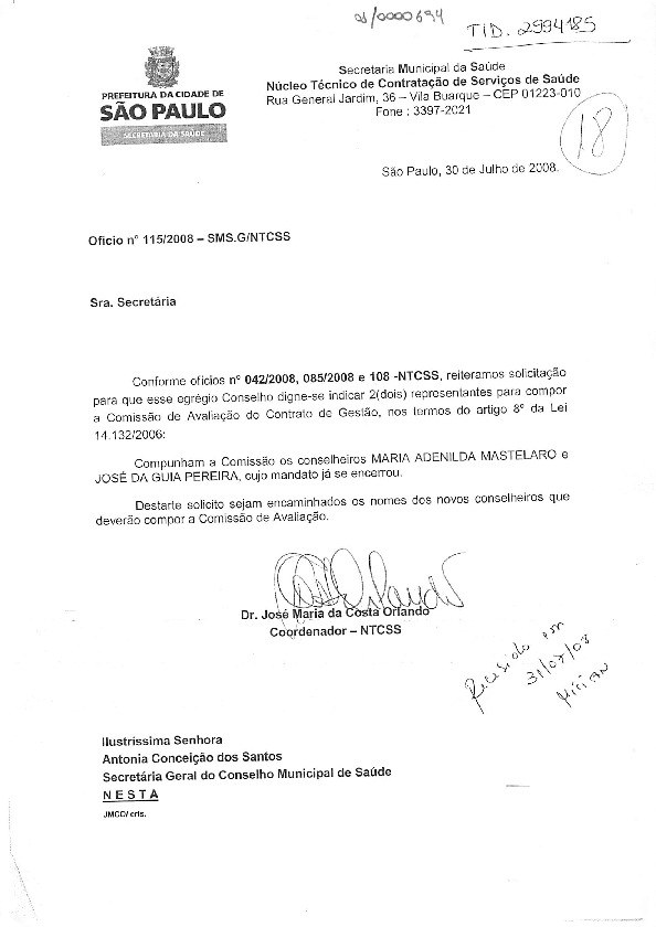 Carta de pedido de colaboração