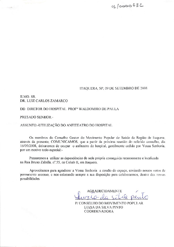 Carta de pedido de colaboração