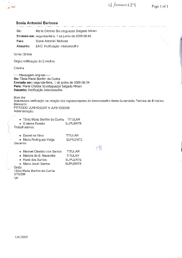 Carta de confirmação