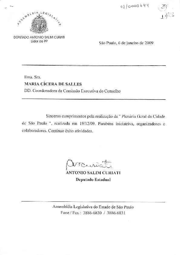 Carta de elogio