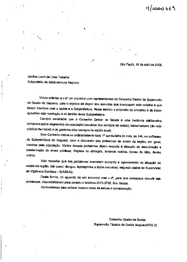 Carta de pedido de colaboração